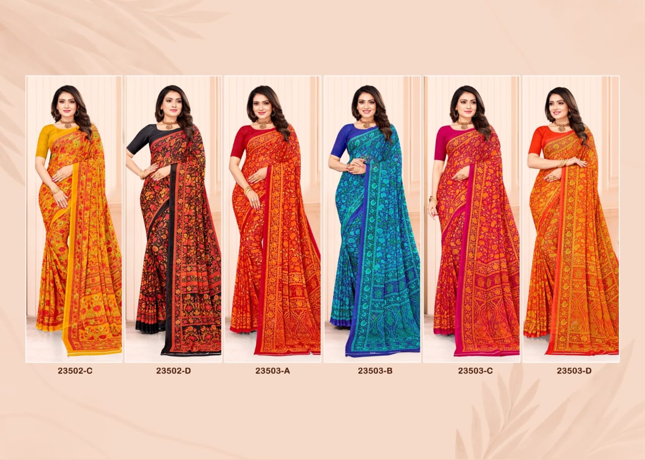 Star Chiffon 102 By Ruchi Printed Saree Catalog